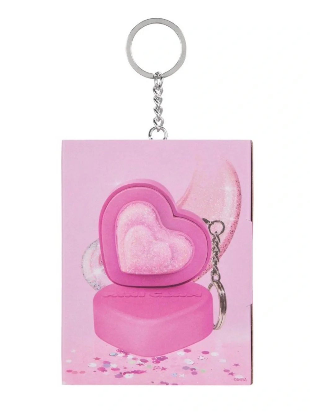 Mini Glam Cosmetics Pink Heart Glittery Balm Berry